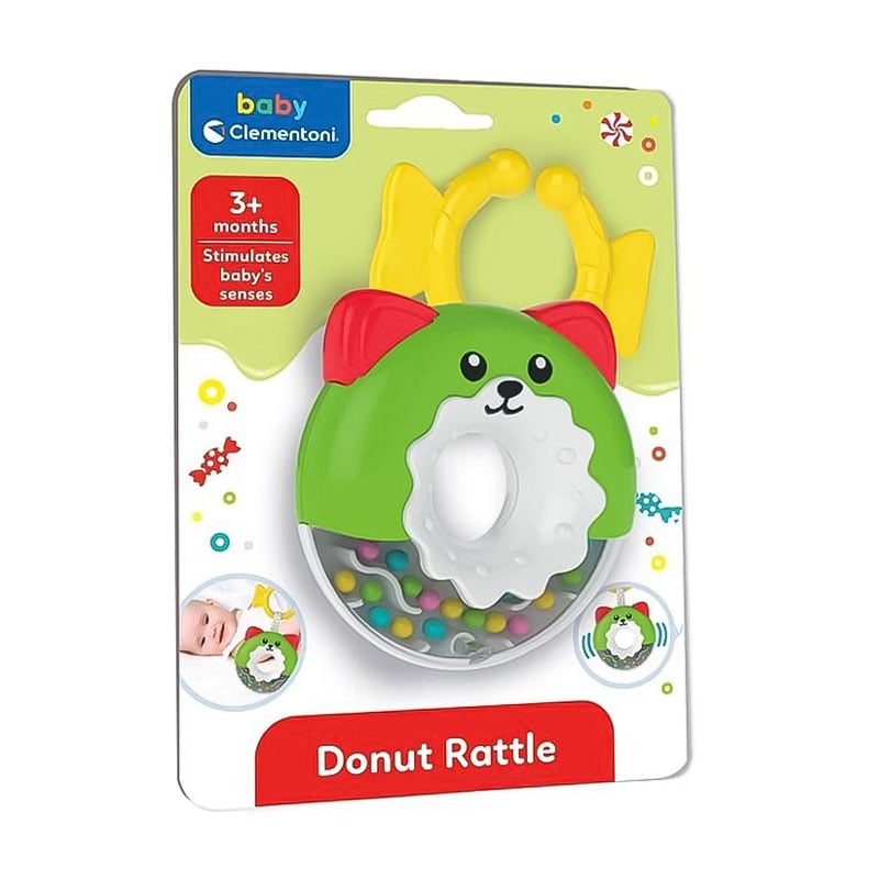 Дитяча іграшка-брязкальце Clementoni Donut Rattle, від 3 місяців, 14.5*20.5*4 см (17504)